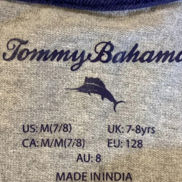 Tommy Bahama Boys Tiger Cap Baseball Short Sleeve Cotton Shirt Size M 7/8 - Picture 7 of 12